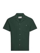 Cuban Shirt Tops Shirts Short-sleeved Green Percival