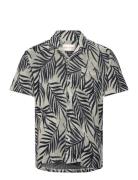 Terry Cuban Shirt Tops Shirts Short-sleeved Beige Revolution