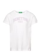T-Shirt Tops T-shirts Short-sleeved White United Colors Of Benetton