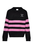 Juicy Textured Stripe Jumper Tops Knitwear Pullovers Black Juicy Coutu...