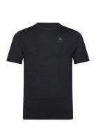 Odlo Bl Top Crew Neck S/S Merino 160 Sport T-shirts Short-sleeved Blac...