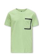Koblance S/S Tee Print Box Jrs Tops T-shirts Short-sleeved Green Kids ...