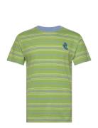 Mini Hand Stripe T-Shirt Tops T-shirts Short-sleeved Green Santa Cruz