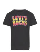 Levi's Rocks Tee Tops T-shirts Short-sleeved Black Levi's