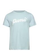 Ess+ Script Tee G Sport T-shirts Short-sleeved Blue PUMA