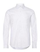 Twill 2 Color Print Shirt Tops Shirts Business White Calvin Klein