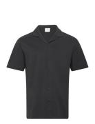 Short Sleeved Cotton Shirt Tops Shirts Short-sleeved Navy Mango