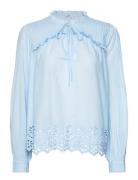 Damar-M Tops Blouses Long-sleeved Blue MbyM