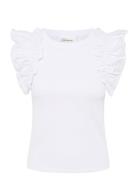 Odakb Tank Tops T-shirts & Tops Short-sleeved White Karen By Simonsen