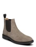 Booties - Flat - With Elastic Støvletter Chelsea Boot Grey ANGULUS