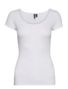 Vmmaxi My Soft Ss U-Neck Noos Tops T-shirts & Tops Short-sleeved White...