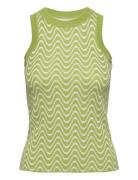 Enperidot Sl Knit 6911 Tops T-shirts & Tops Sleeveless Green Envii