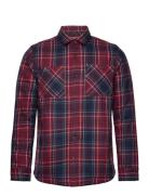 Merchant Quilted Overshirt Tops Overshirts Burgundy Superdry