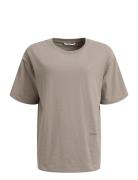Light Sweat Tee Warm Up Tops T-shirts & Tops Short-sleeved Grey Rethin...