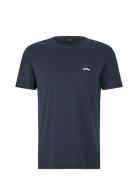 Tee Curved Sport T-shirts Short-sleeved Blue BOSS