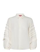 Women Blouses Woven Long Sleeve Tops Blouses Long-sleeved White Esprit...