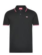 T-Smith-D Polo Shirt Tops Polos Short-sleeved Black Diesel