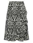 Onlcarly Flounce Long Skirt Wvn Noos Knelangt Skjørt Black ONLY