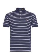 Custom Slim Fit Soft Cotton Polo Shirt Tops Polos Short-sleeved Navy P...