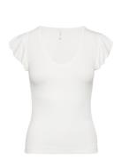 Onlbelia S/L Top Jrs Noos Tops T-shirts & Tops Short-sleeved White ONL...