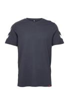 Hmllegacy Chevron T-Shirt Sport T-shirts Short-sleeved Navy Hummel
