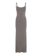 Maxi Slip Dress Maxikjole Festkjole Grey Gina Tricot