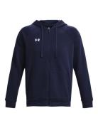 Ua Rival Fleece Fz Hoodie Sport Sweat-shirts & Hoodies Hoodies Navy Un...