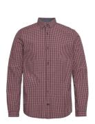 Checked Shir Tops Shirts Casual Red Tom Tailor