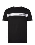 Ss Tee Tops T-shirts Short-sleeved Black Tommy Hilfiger