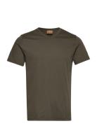 Perry Crunch V-Ss Tee Tops T-shirts Short-sleeved Khaki Green Mos Mosh...