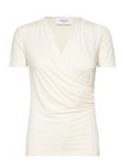 Viscose T-Shirt Tops T-shirts & Tops Short-sleeved White Rosemunde
