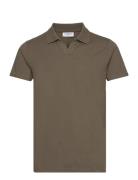 Stretch Polo Shirt S/S Tops Polos Short-sleeved Green Lindbergh