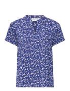 Tatesz Blouse Tops T-shirts & Tops Short-sleeved Blue Saint Tropez