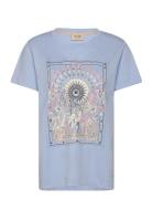 Mmmelika O-Ss Tee Tops T-shirts & Tops Short-sleeved Blue MOS MOSH