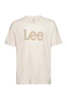 Logo Tee Tops T-shirts Short-sleeved Beige Lee Jeans