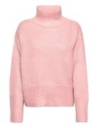 Fuscia Knit Top Tops Knitwear Turtleneck Pink NORR