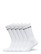 Jacbasic Logo Tennis Sock 5 Pack Noos Underwear Socks Regular Socks Wh...