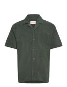 Terry Cuban Shirt Tops Shirts Short-sleeved Green Revolution
