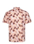 Relaxed Printed Slubyarn Shirt Tops Shirts Short-sleeved Pink Tom Tail...