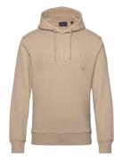 Reg Tonal Shield Hoodie Tops Sweat-shirts & Hoodies Hoodies Beige GANT