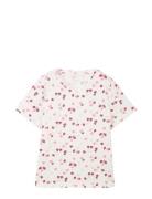 T-Shirt Crew Neck Print Tops T-shirts & Tops Short-sleeved Pink Tom Ta...