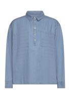 Emmarosepw Sh Tops Shirts Long-sleeved Blue Part Two