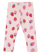 Leggings Strawberry Aop Bottoms Leggings Pink Lindex