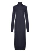 Knit Turtleneck Dress Knelang Kjole Navy Filippa K