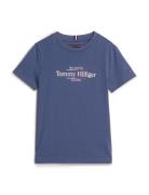 Icon Print Regular Tee Ss Tops T-shirts Short-sleeved Blue Tommy Hilfi...