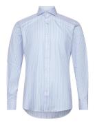1927: Striped Shirt L/S Tops Shirts Business Blue Lindbergh Black