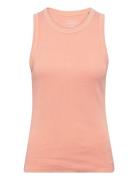 Sunfaded High Neck Rib Tank Top Tops T-shirts & Tops Sleeveless Orange...