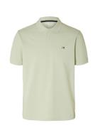 Slhdante Ss Polo Noos Tops Polos Short-sleeved Green Selected Homme