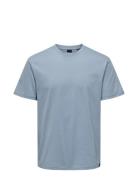 Onsmax Life Ss Stitch Tee Noos Tops T-shirts Short-sleeved Blue ONLY &...