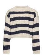 Nkfnilian Ls Boxy Short Knit Tops Knitwear Pullovers Multi/patterned N...